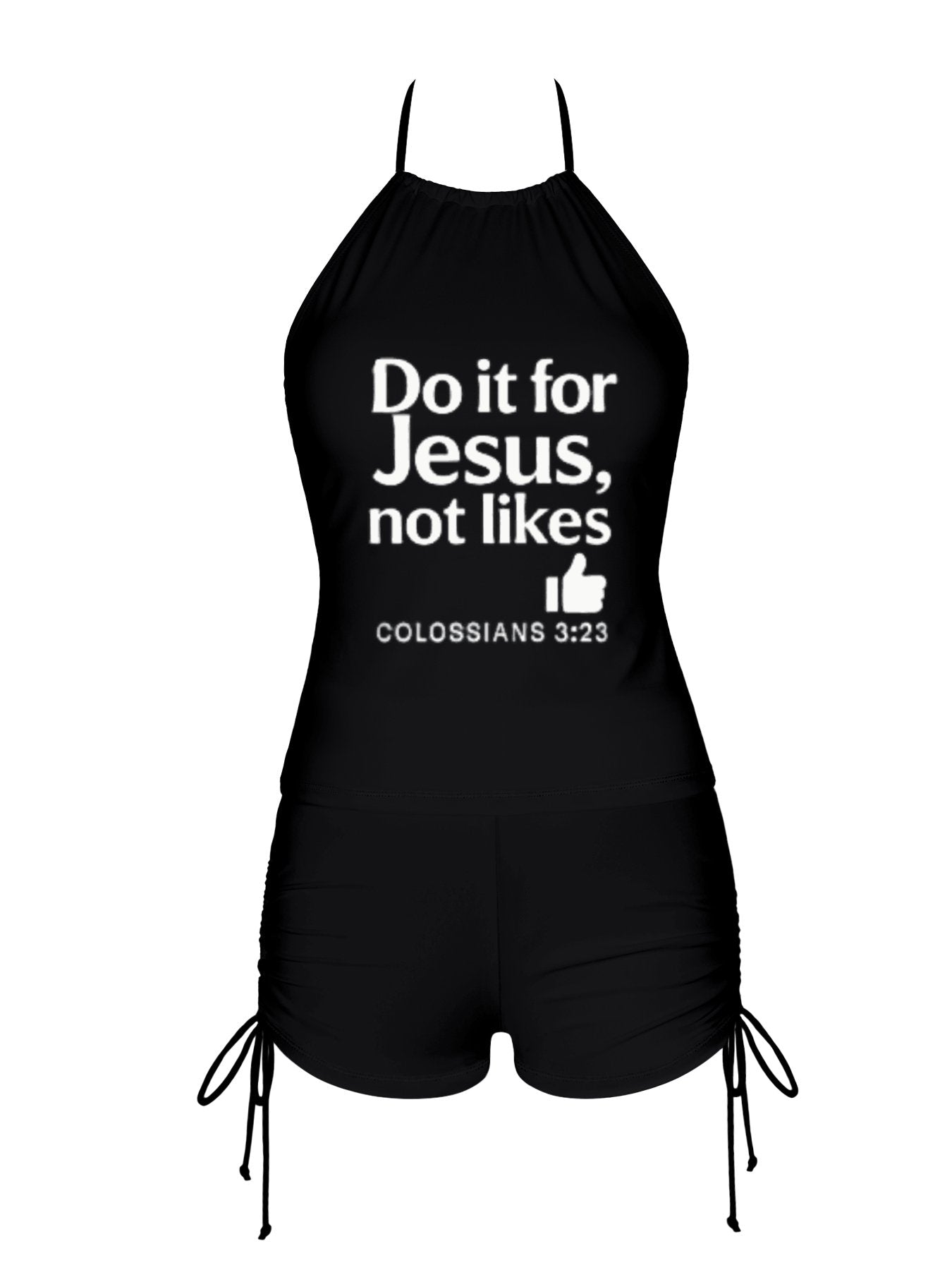 Do It For Him Christian Women's Tankini Swimsuits with Shorts - ClaimedbyGodDesigns
