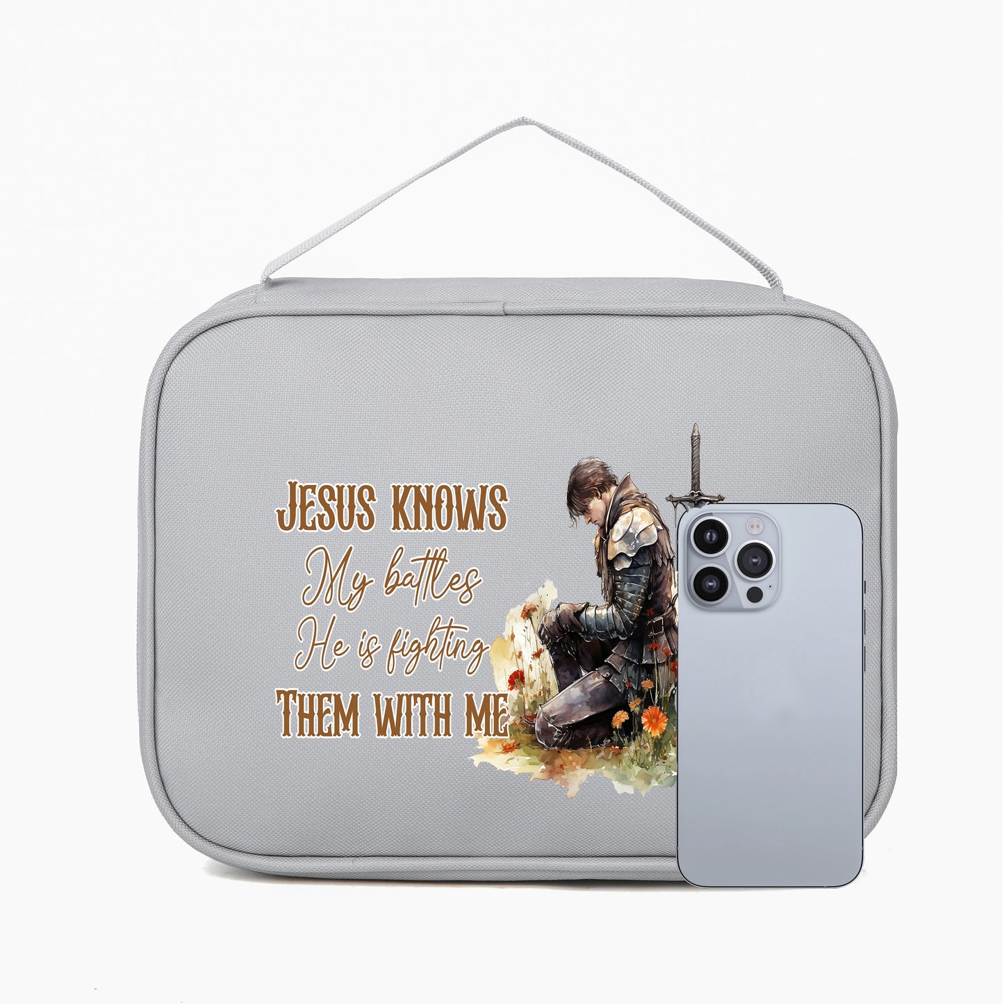 Jesus Knows My Battles He Is Fighting Them With Me Christian Bible Cover claimedbygoddesigns