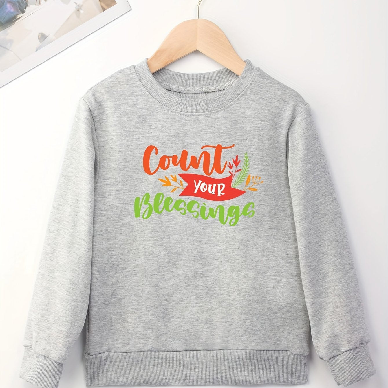 Count Your Blessing's Youth Christian Pullover Sweatshirt claimedbygoddesigns