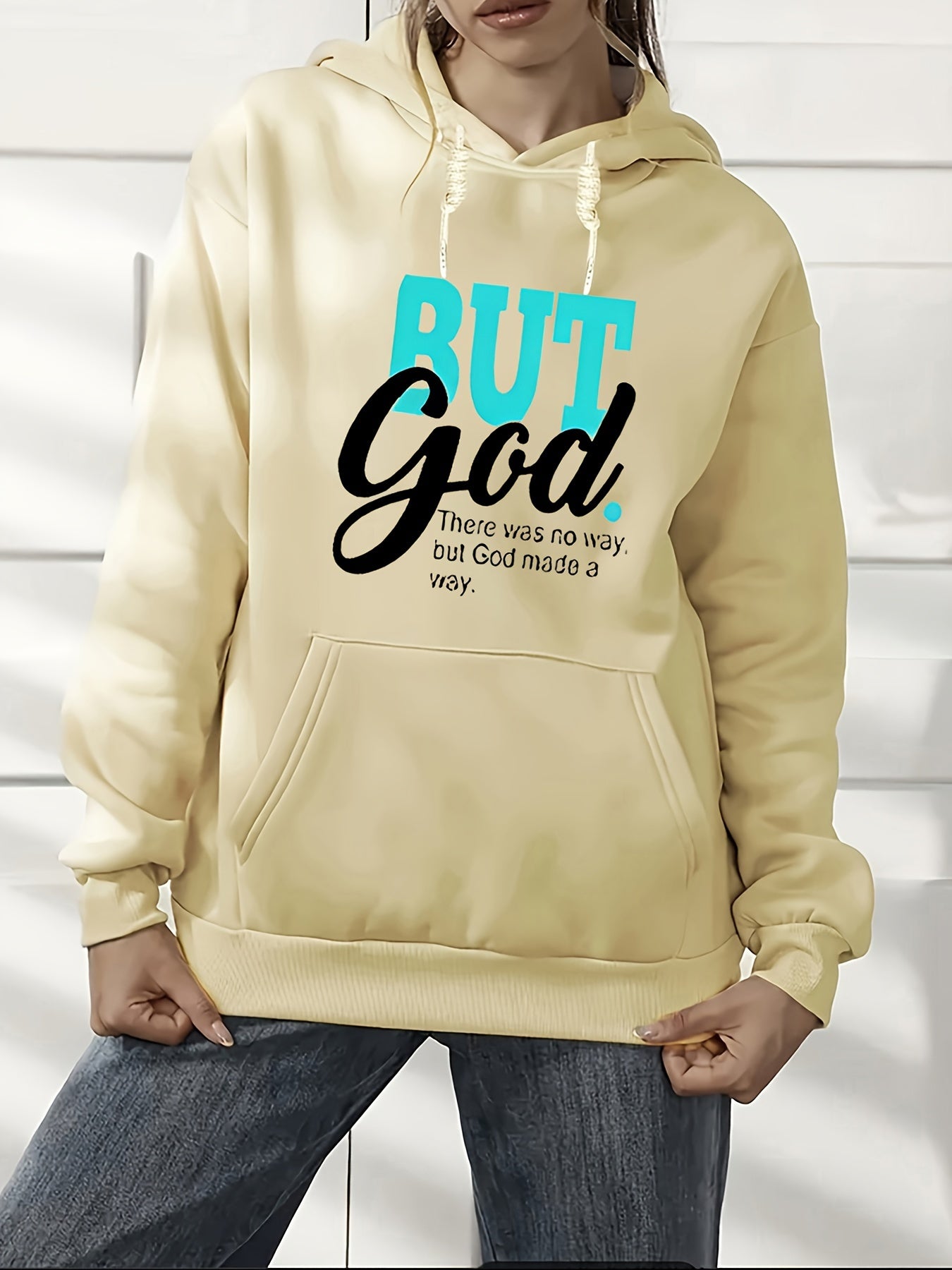 But God Made A Way Women's Christian Pullover Hooded Sweatshirt claimedbygoddesigns