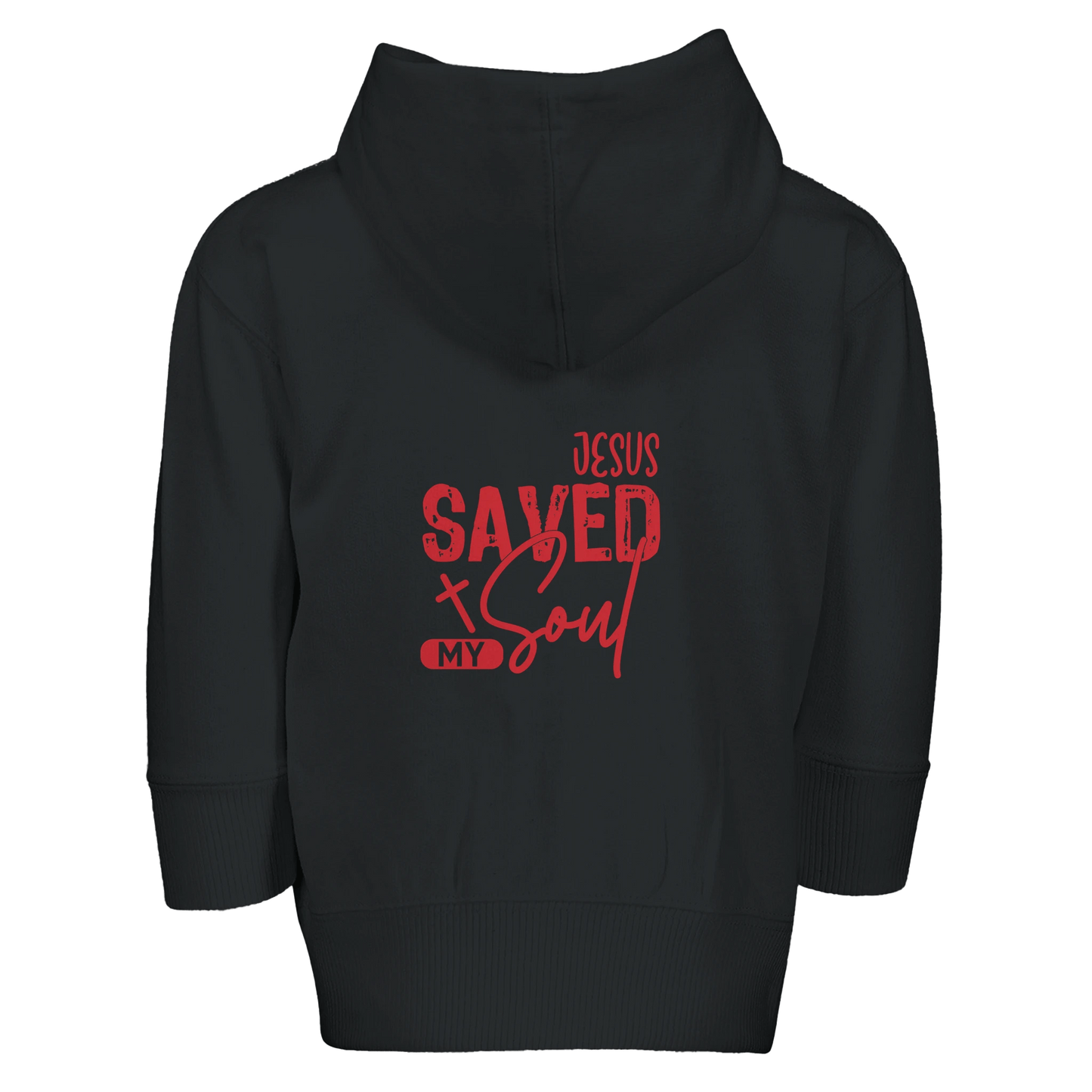 He Saved My Soul Toddler Christian Zip Fleece Hooded Sweatshirt - ClaimedbyGodDesigns