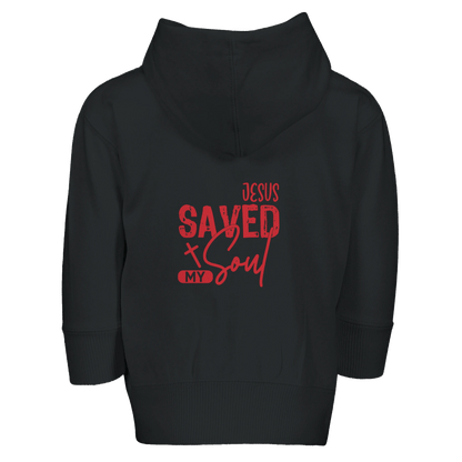 He Saved My Soul Toddler Christian Zip Fleece Hooded Sweatshirt - ClaimedbyGodDesigns