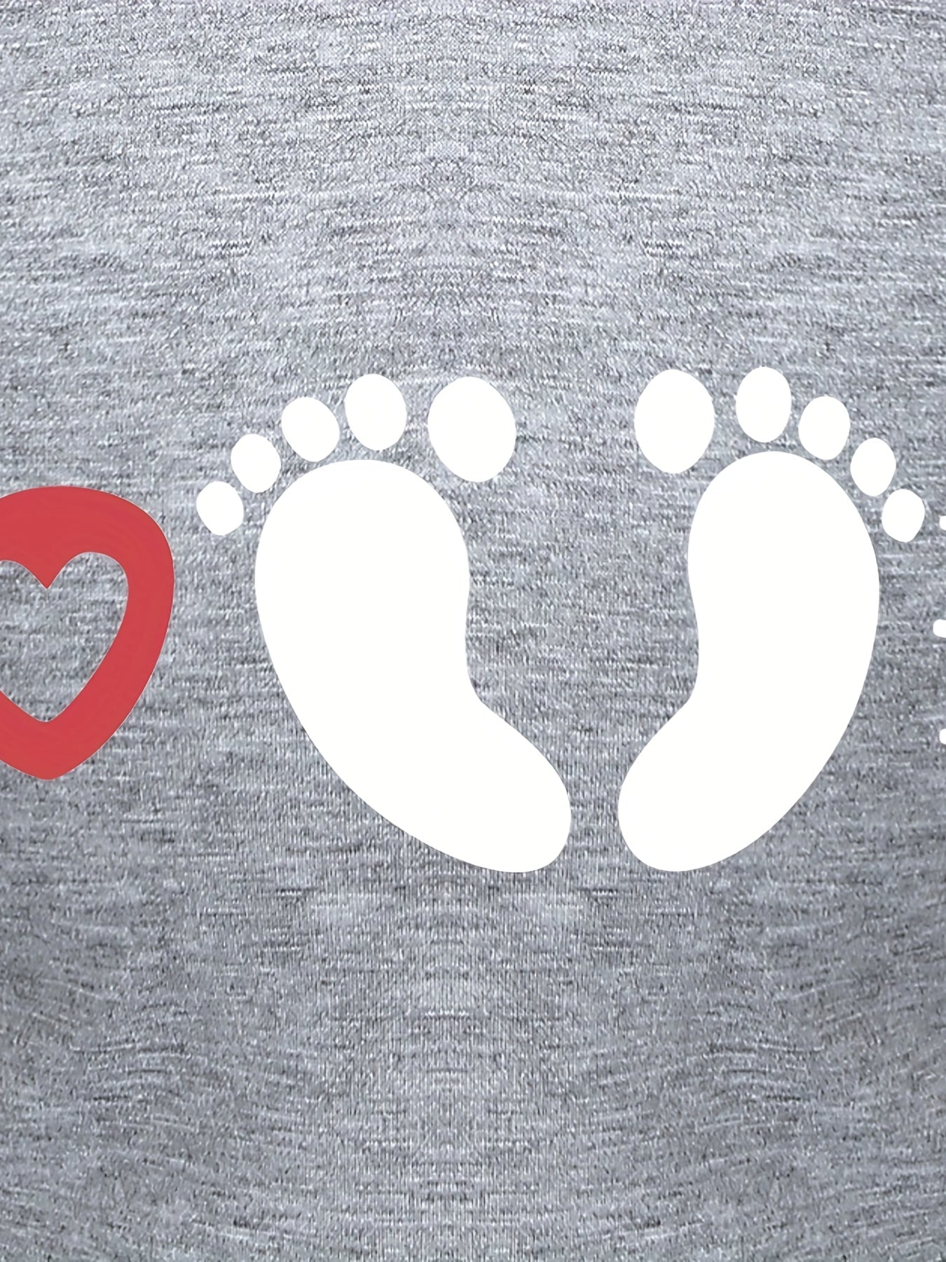 Love (baby footprint) Women's Christian Maternity T-Shirt claimedbygoddesigns