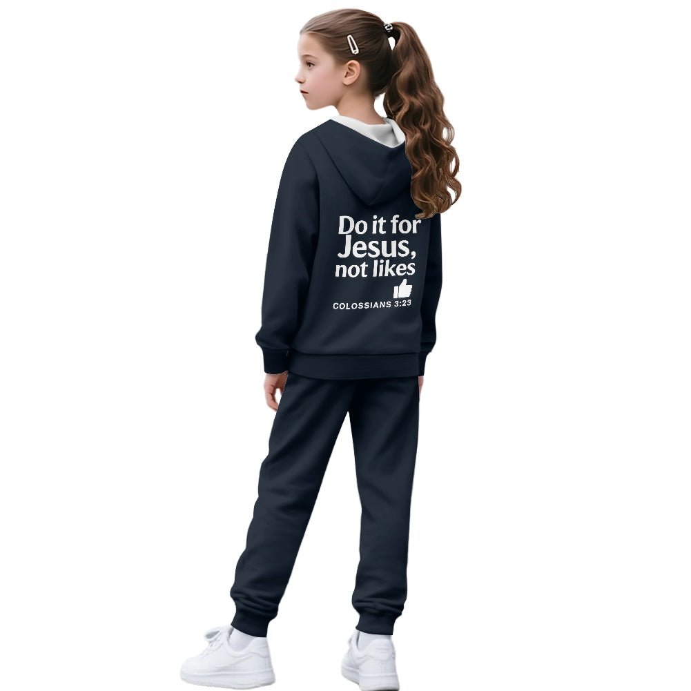 Do It For Him Not Likes Youth Christian Zippered Sportswear Outfit - ClaimedbyGodDesigns