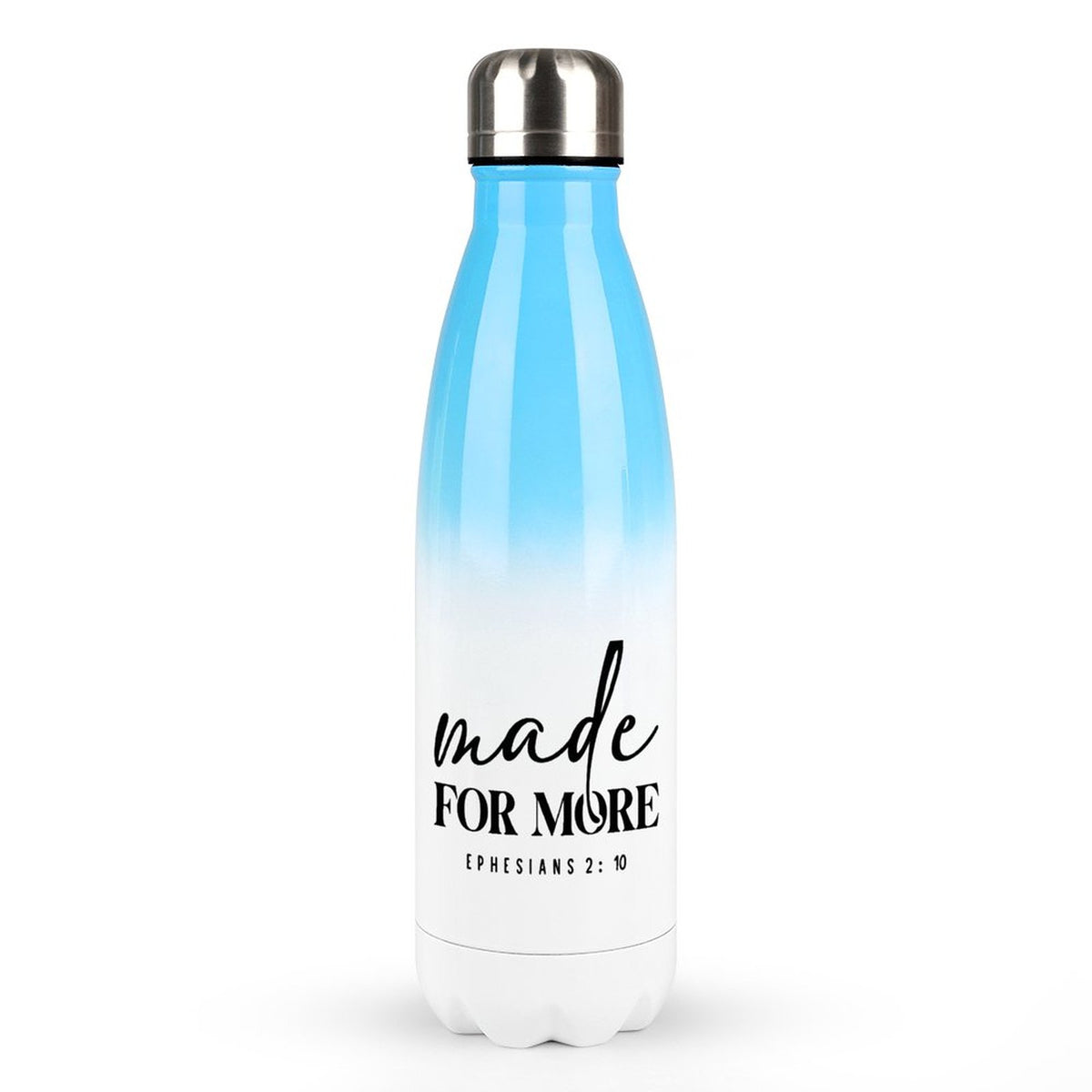 Made For More Christian Gradient Insulated Water Bottle - Faith-Inspired Hydration - ClaimedbyGodDesigns
