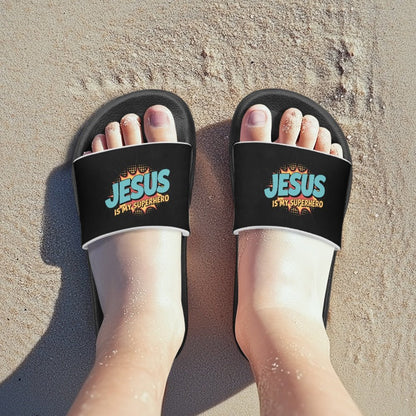 He Is My Superhero Christian Children's Sandals - ClaimedbyGodDesigns