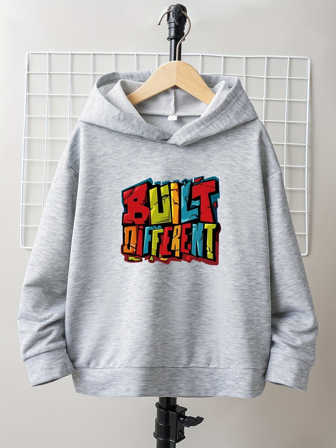 BUILT DIFFERENT Youth Christian Pullover Hooded Sweatshirt claimedbygoddesigns