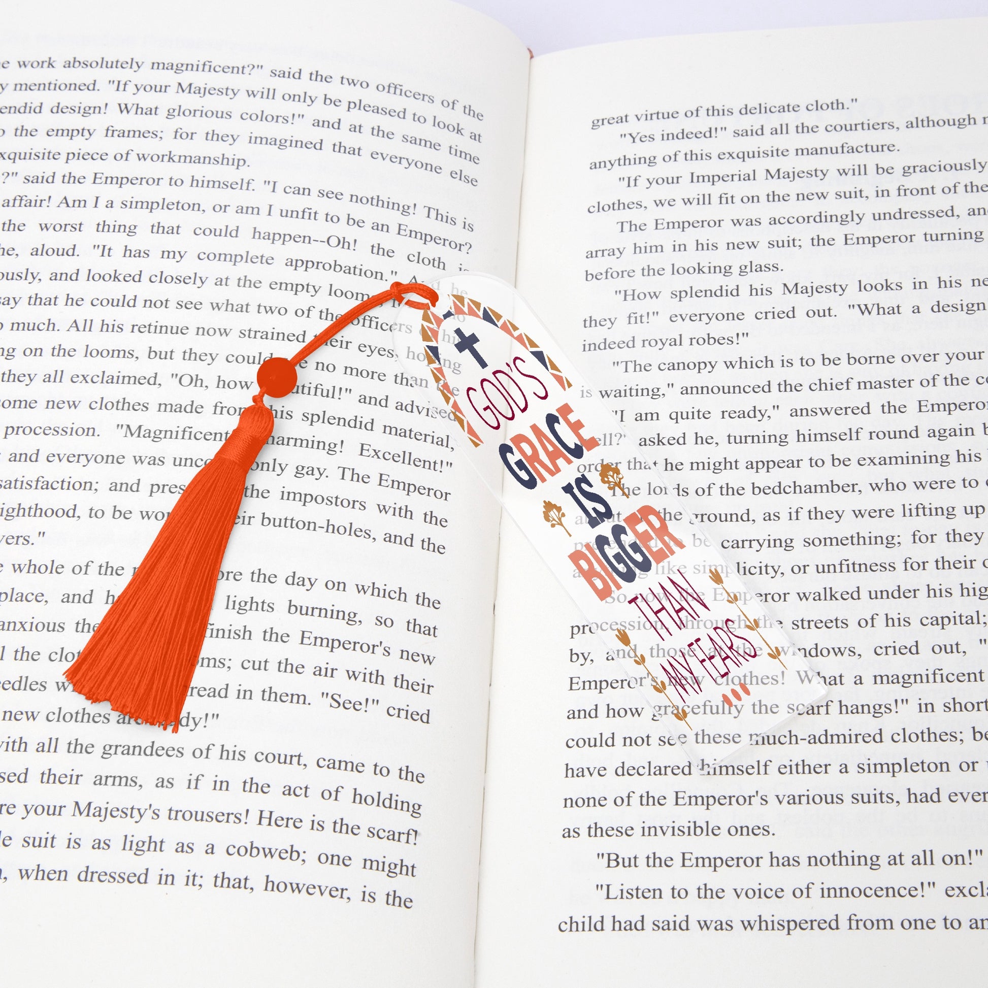 His Grace Christian Arch Acrylic Bookmark - ClaimedbyGodDesigns