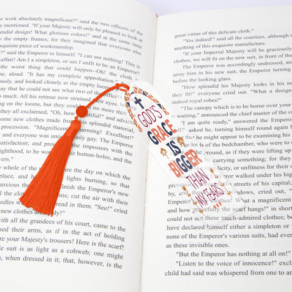His Grace Christian Arch Acrylic Bookmark - ClaimedbyGodDesigns
