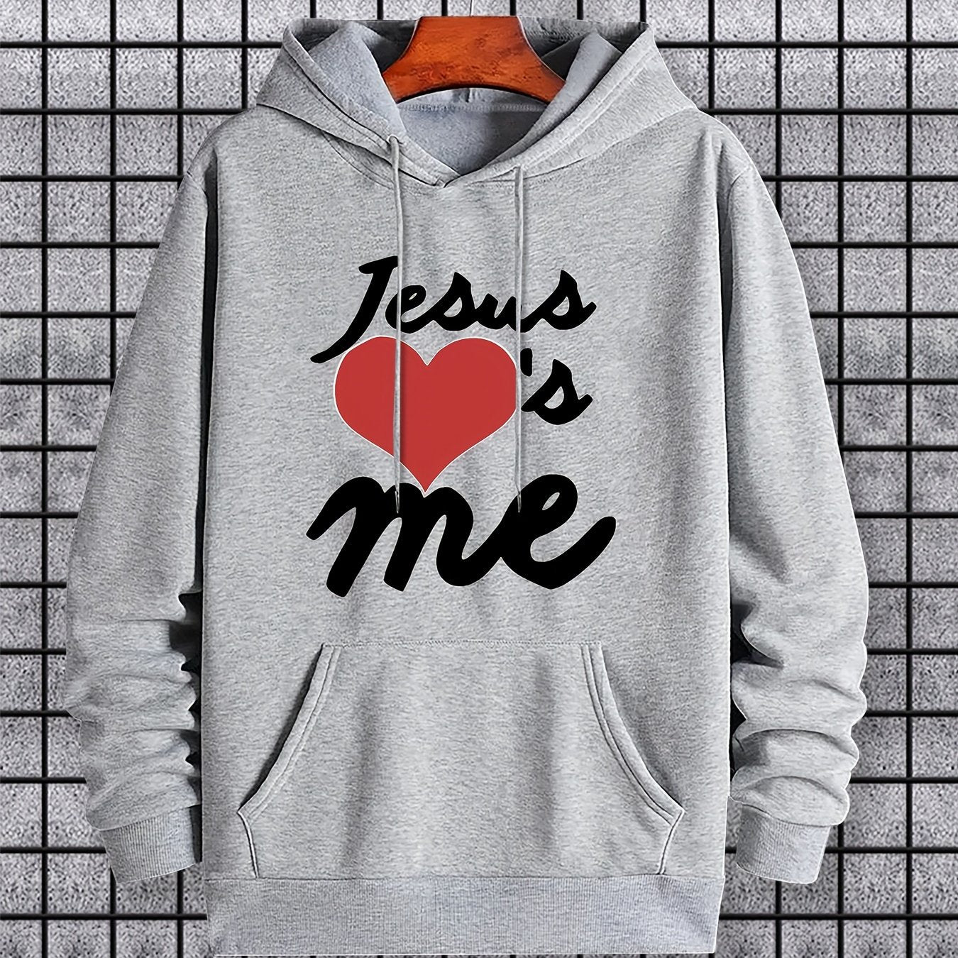 Jesus Loves Me Unisex Christian Pullover Hooded Sweatshirt claimedbygoddesigns