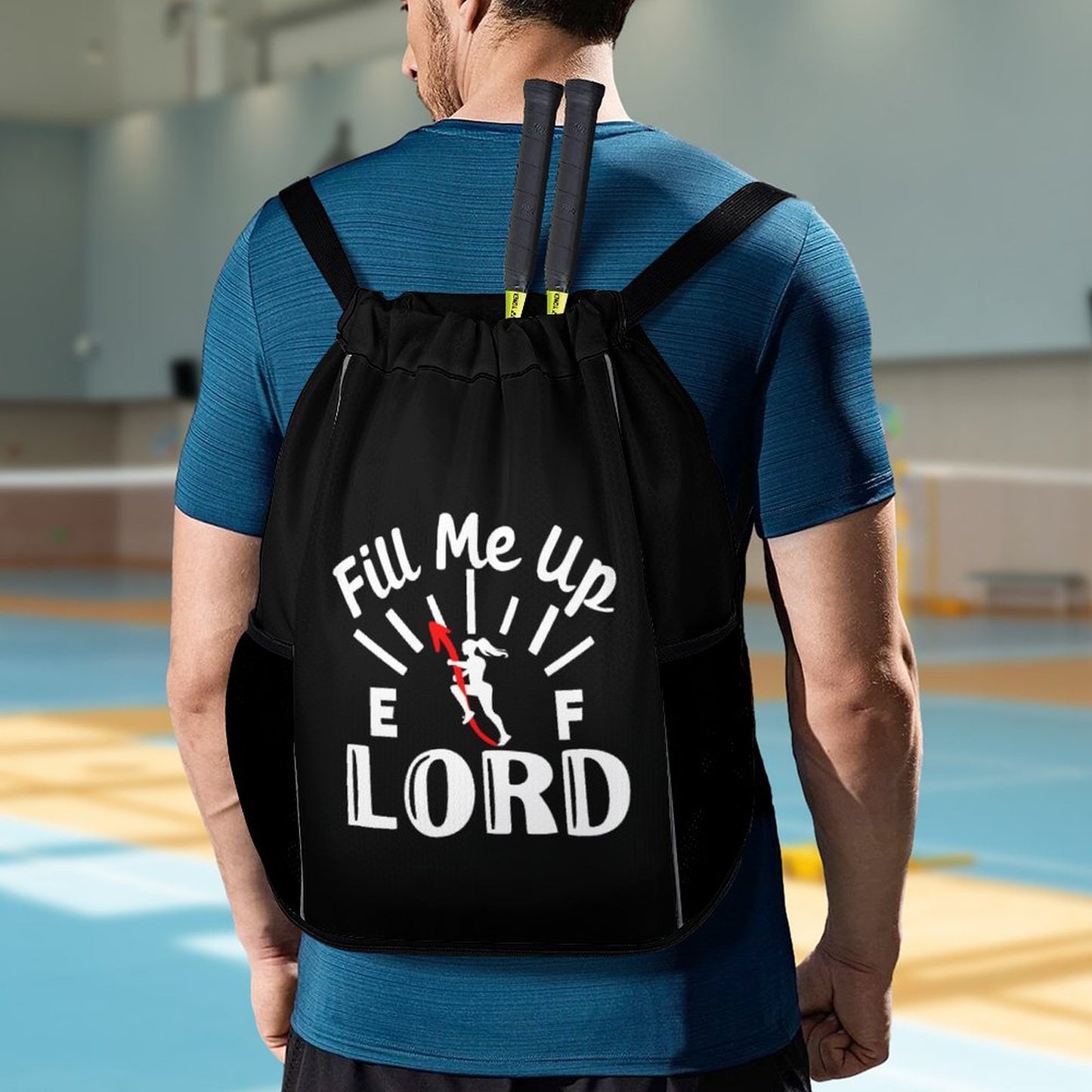 Fill Me Up Lord Christian Waffle Cloth Drawstring Bag