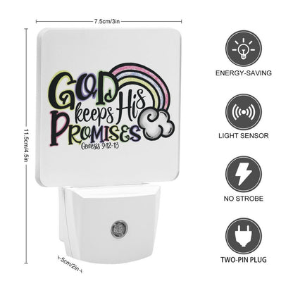He Keeps His Promises Christian Night Light For Kids - ClaimedbyGodDesigns