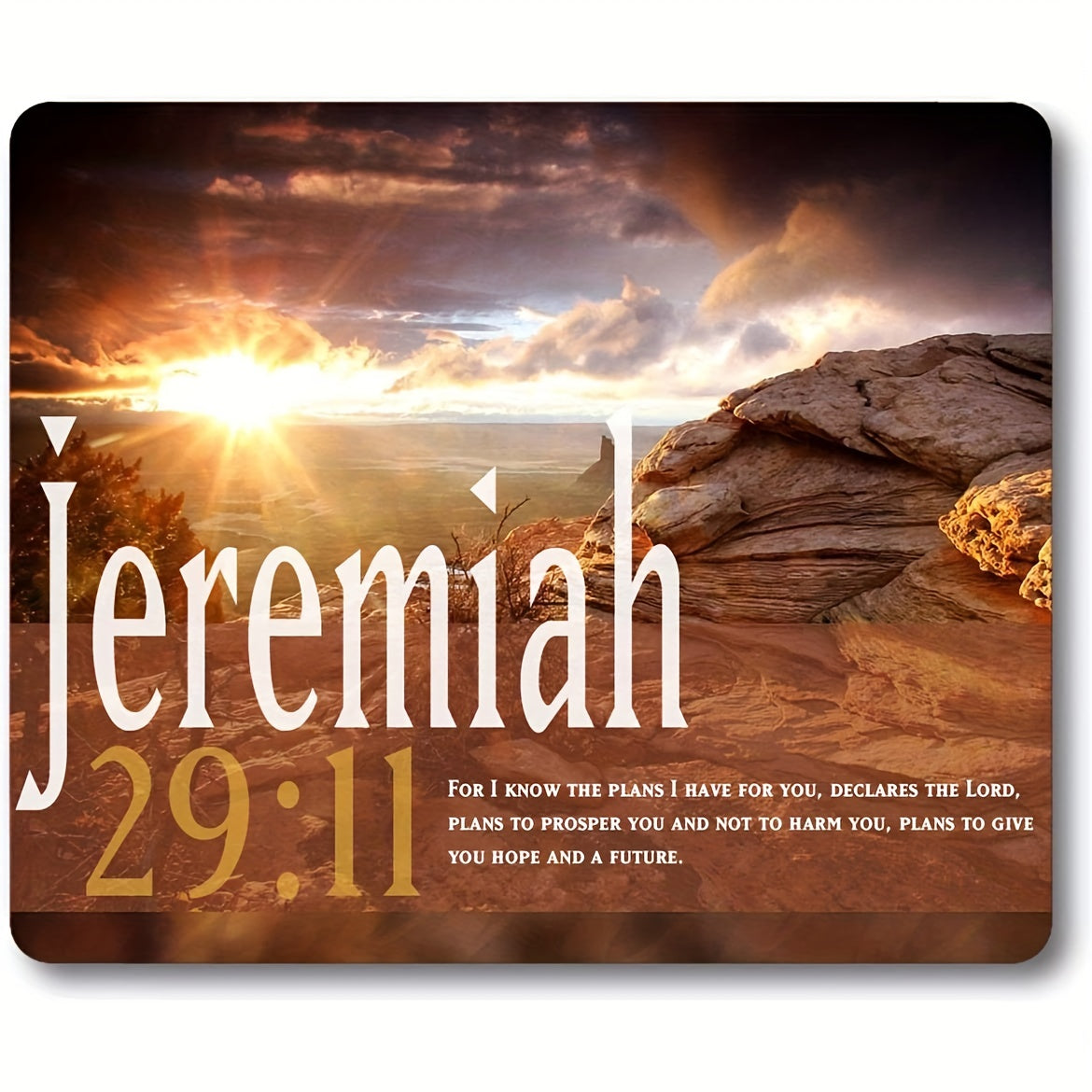 Jeremiah 29:11 For I Know The Plans I Have For You Christian Computer Mouse Pad claimedbygoddesigns