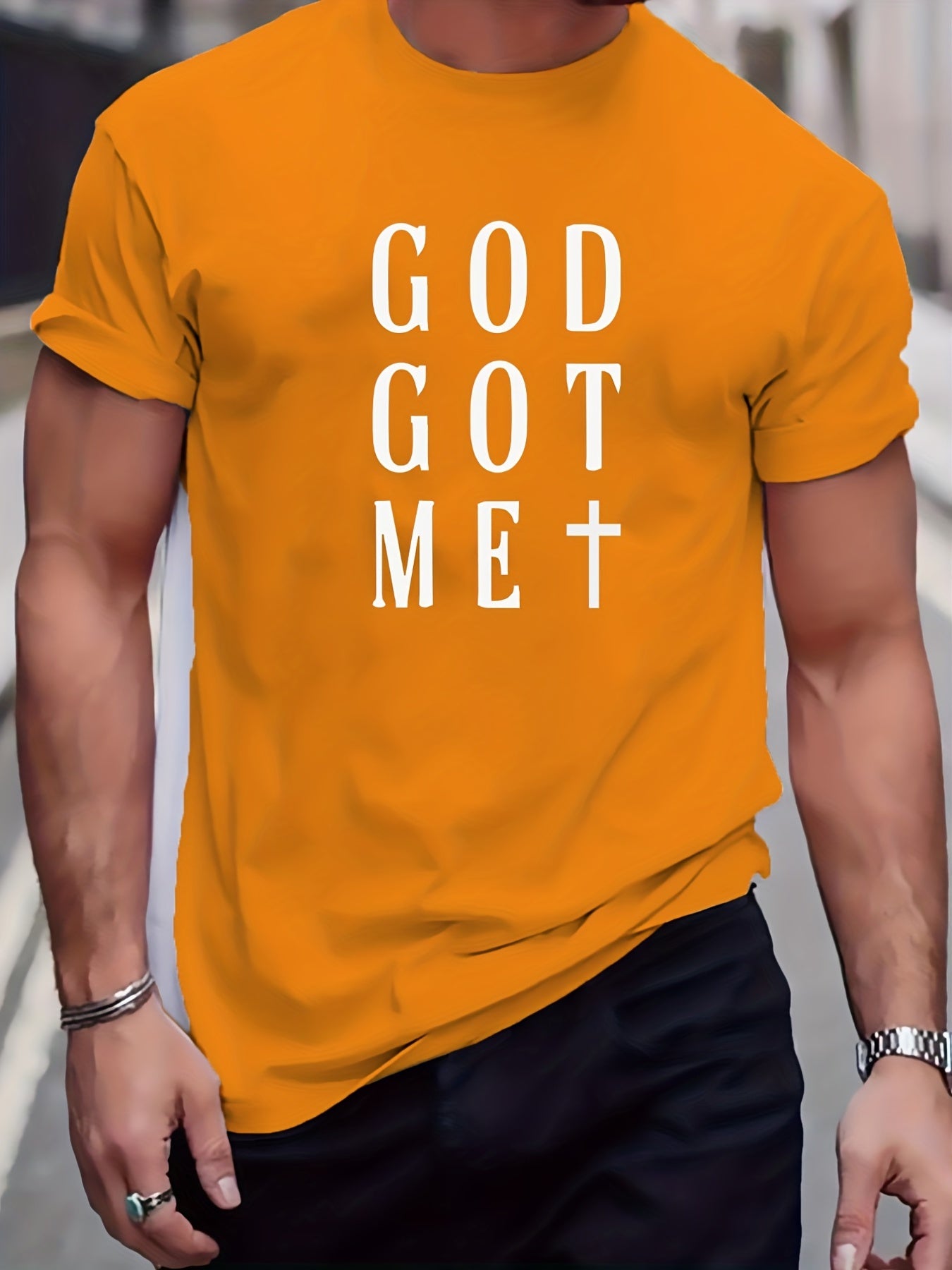 God Got Me Men's Christian T-shirt claimedbygoddesigns