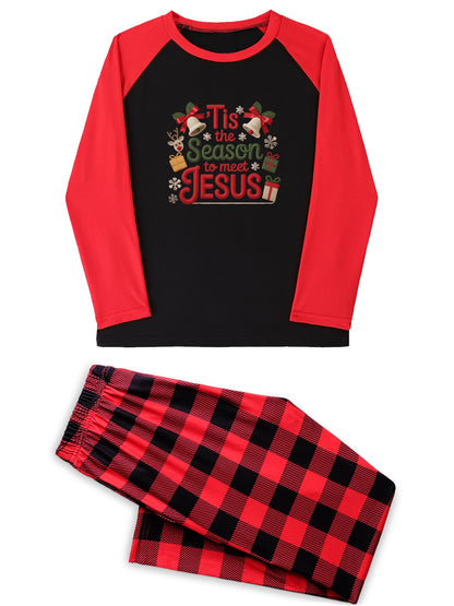 Tis The Season To Meet Him Unisex Adult Christian Christmas Plaid Pajamas