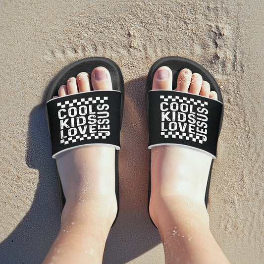 Cool Kids Love Him Christian Children's Sandals - ClaimedbyGodDesigns
