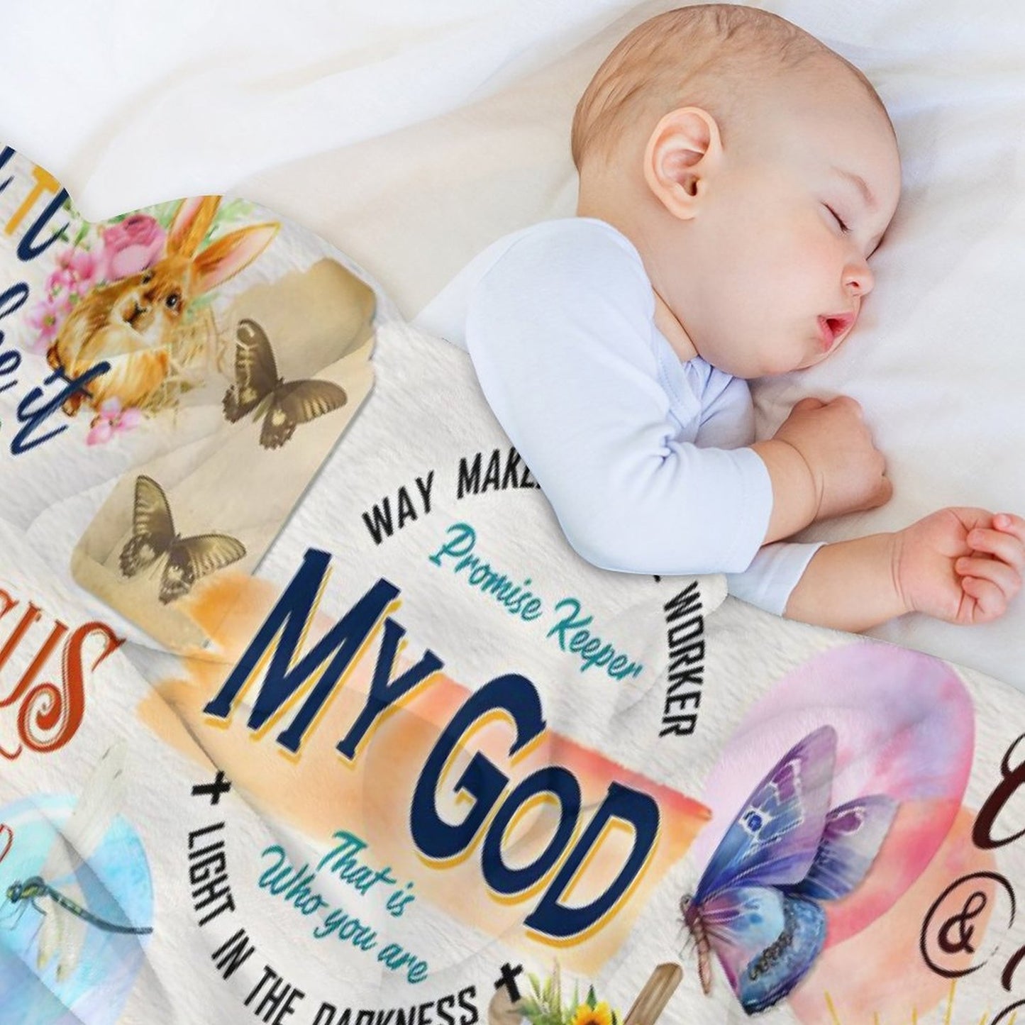 Bible Verse Christian Flannel Throw Blanket