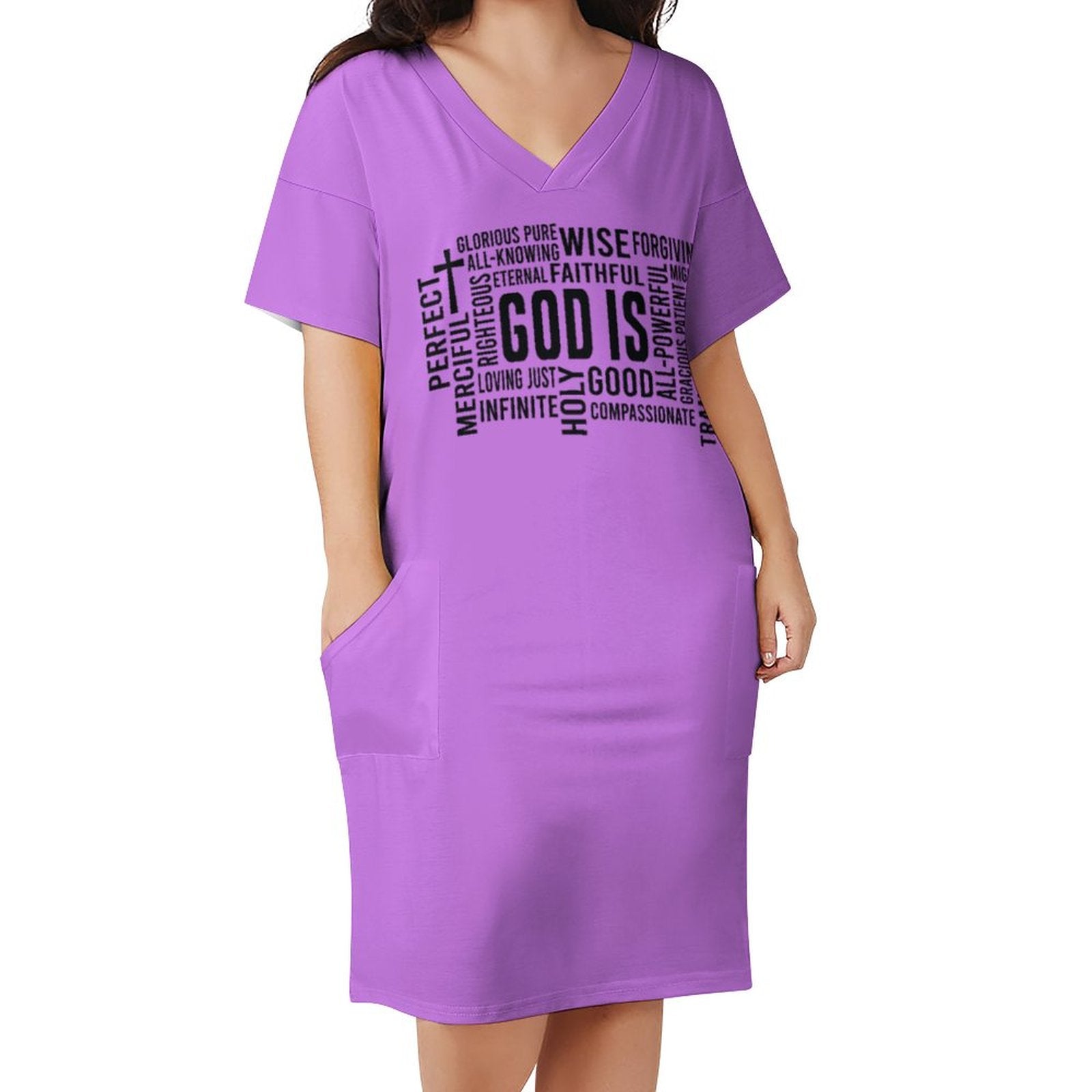 He Is Women's Christian Casual Dress White / L