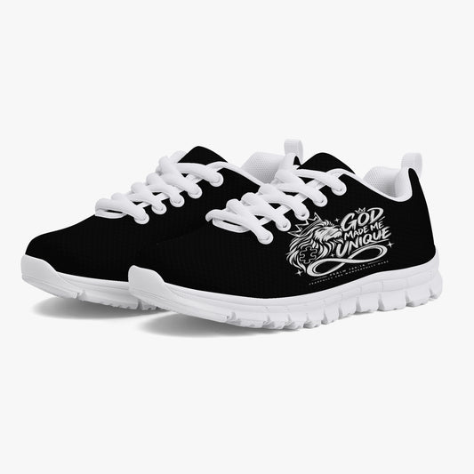 God Made Me Unique kids' Christian sneakers, side view