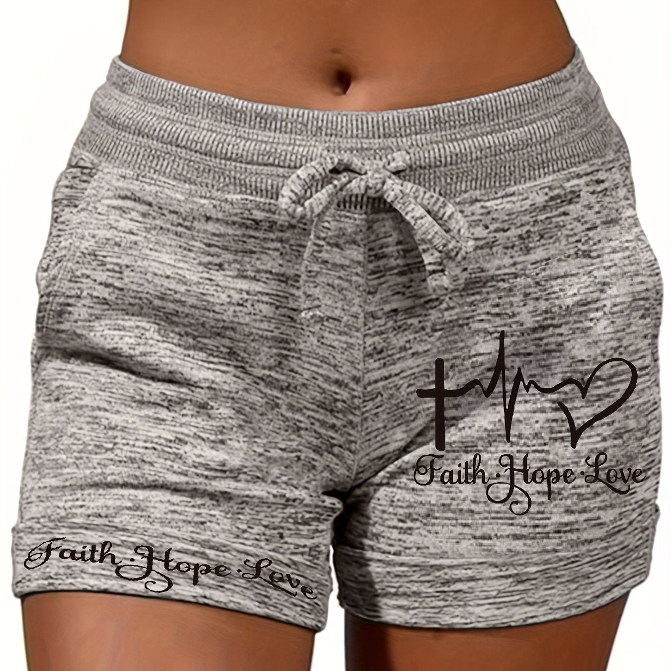 Faith Hope Love Women's Christian Shorts claimedbygoddesigns