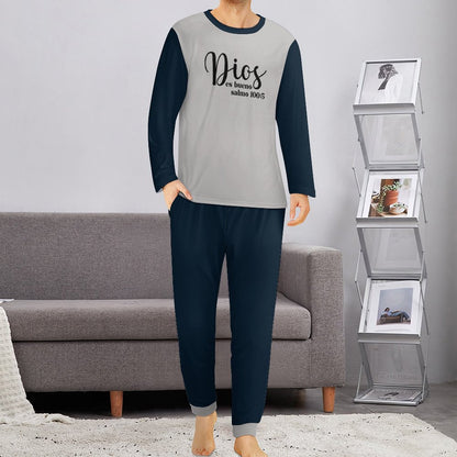 Dios Es Bueno Spanish Men's Christian Pajama Set