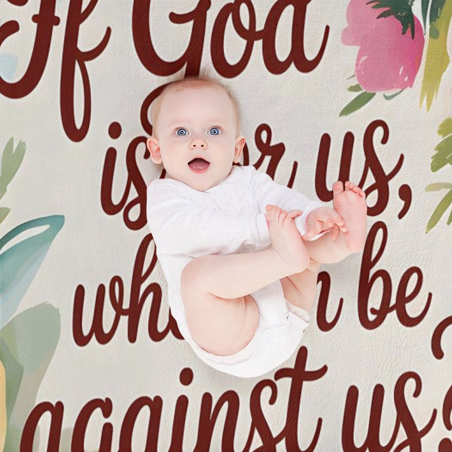 If God Is For Us Christian Flannel Throw Blanket
