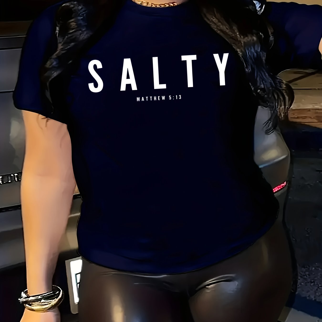 Mattew 5:13 Salty Plus Size Women's Christian T-shirt claimedbygoddesigns