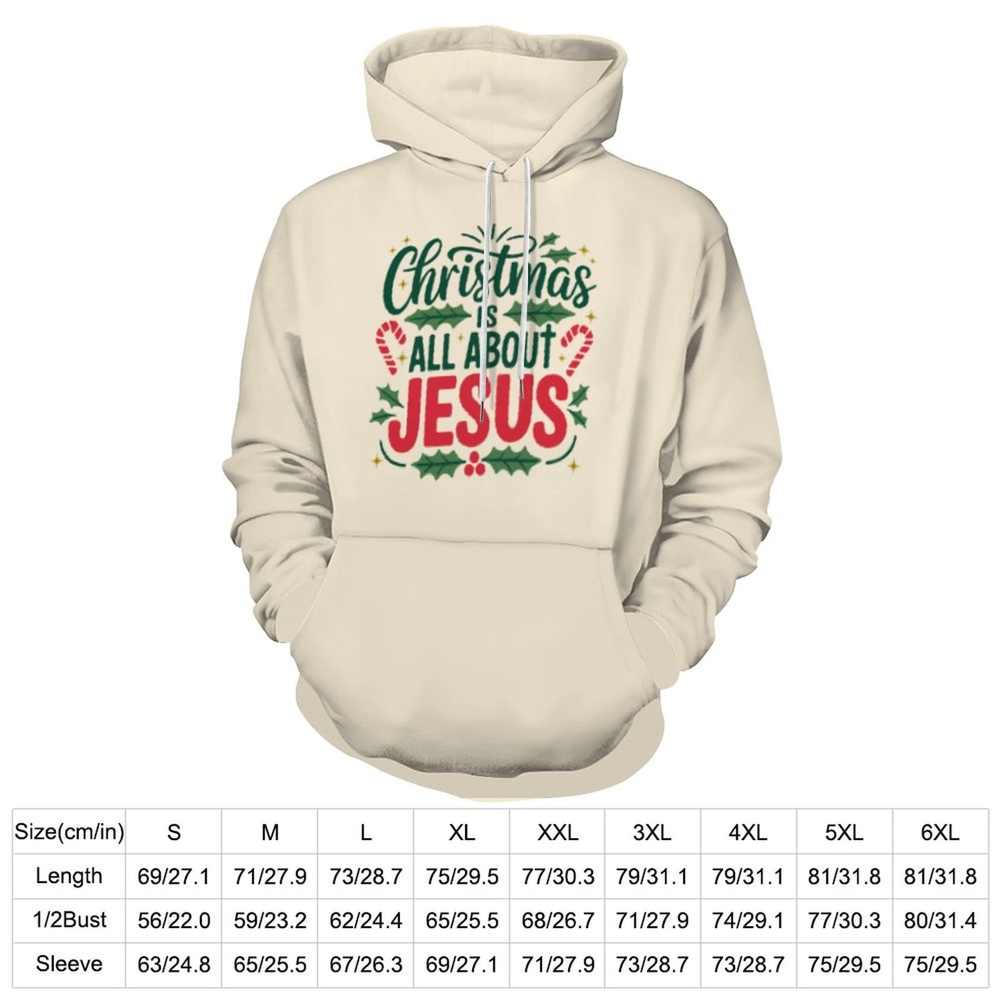 Christmas Is All About Jesus Women's Christian Pullover Hooded Sweatshirt