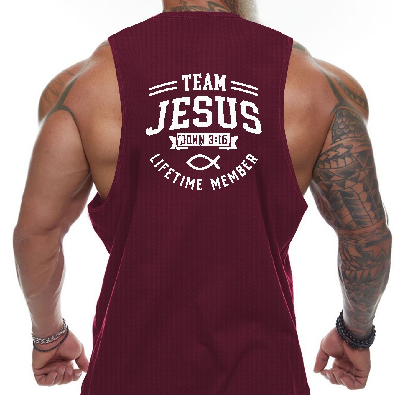 Team Jesus: Lifetime Member Plus Size Men's Christian Tank Top claimedbygoddesigns