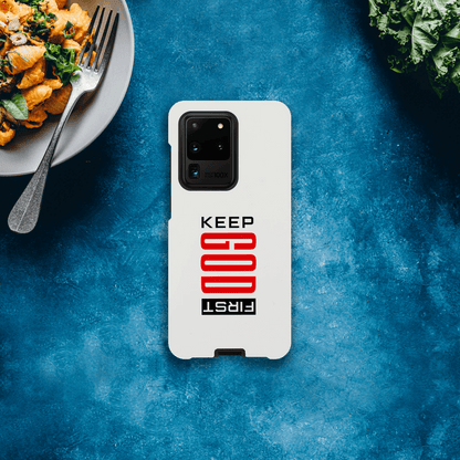 Keep Him First Christian Tough Phone Case For Samsung Galaxy - ClaimedbyGodDesigns