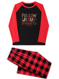 Follow Him Unisex Adult Christian Christmas Plaid Pajamas