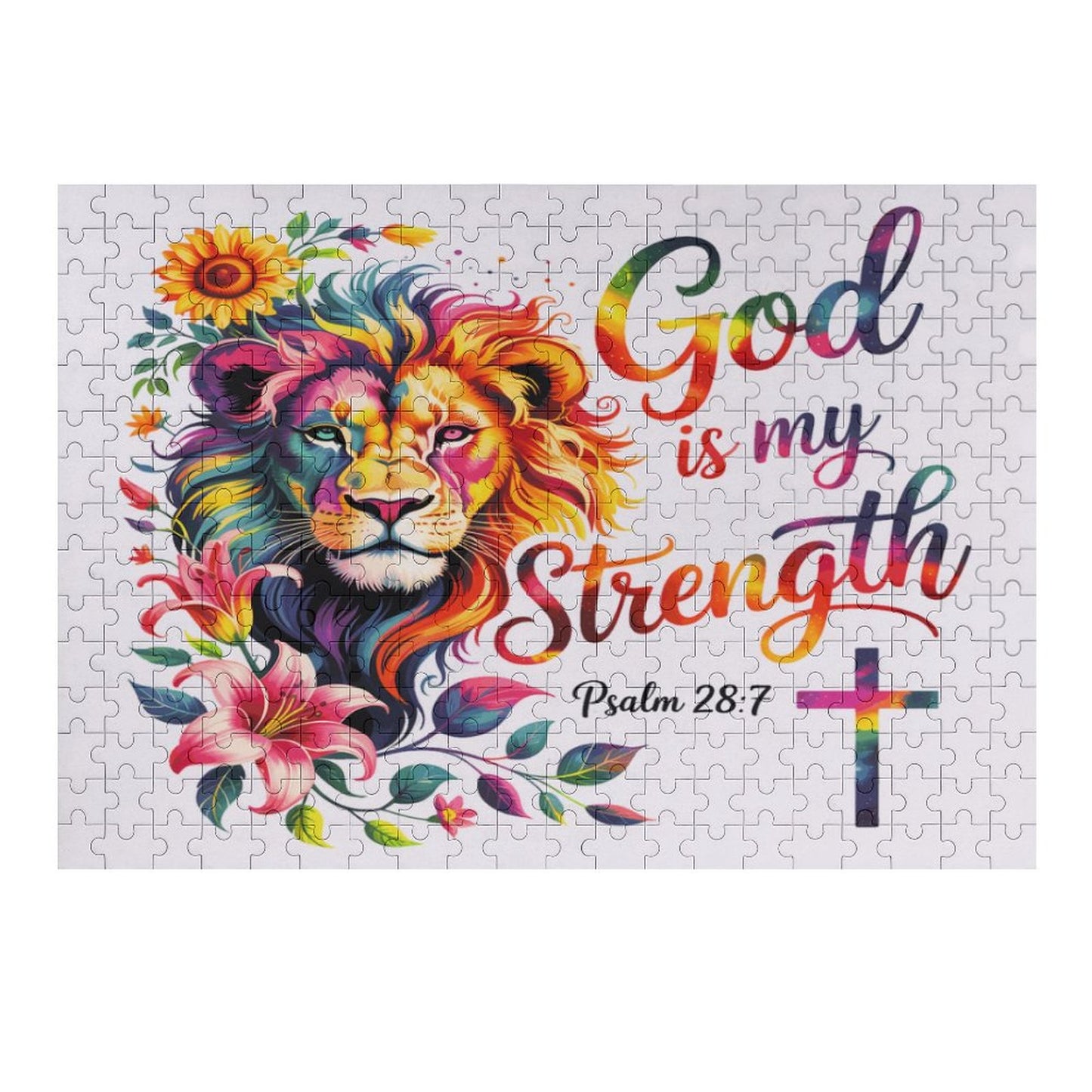 He Is My Strength Christian Wooden Picture Puzzle - ClaimedbyGodDesigns