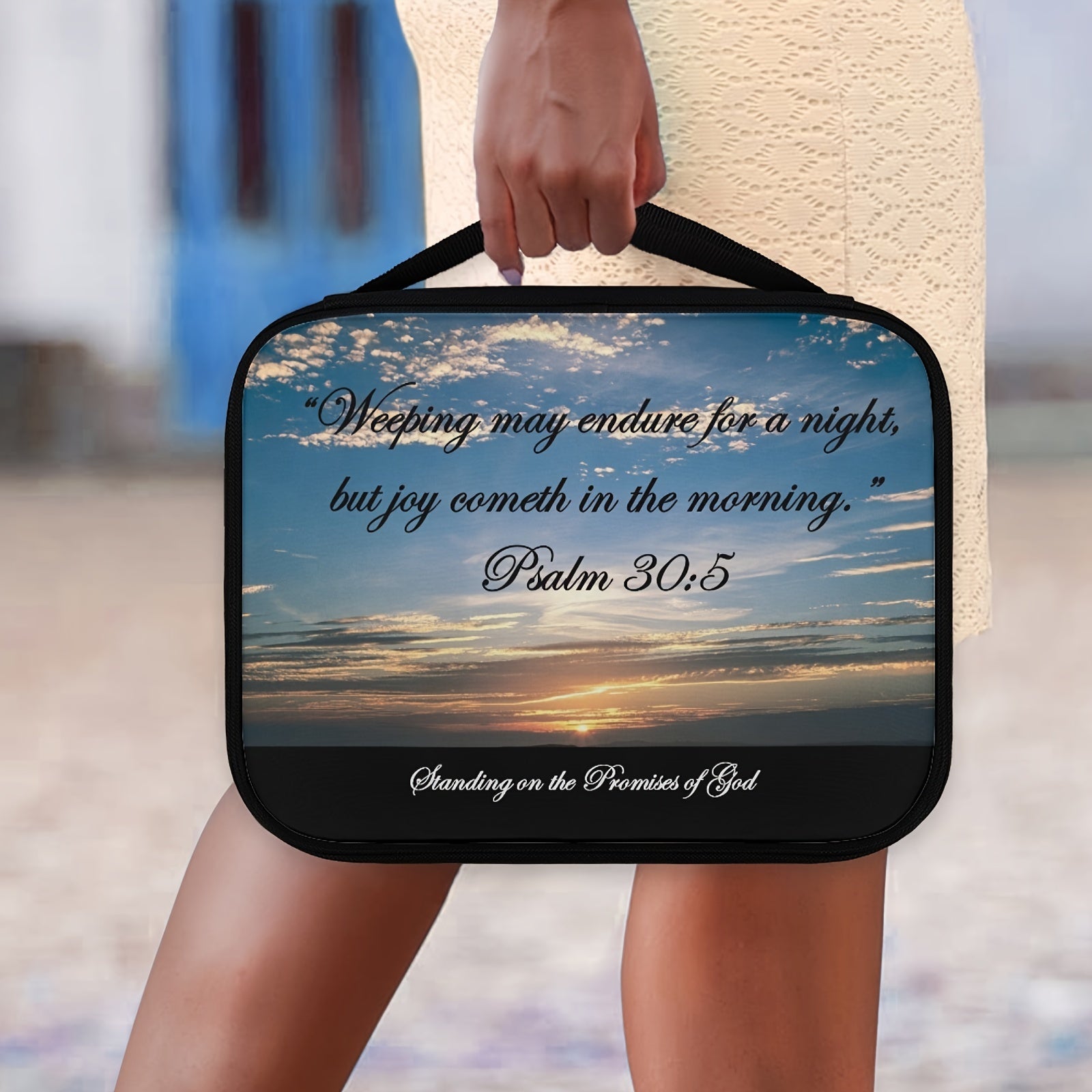 Psalm 30:5 Joy Cometh In The Morning Christian Bible Cover claimedbygoddesigns