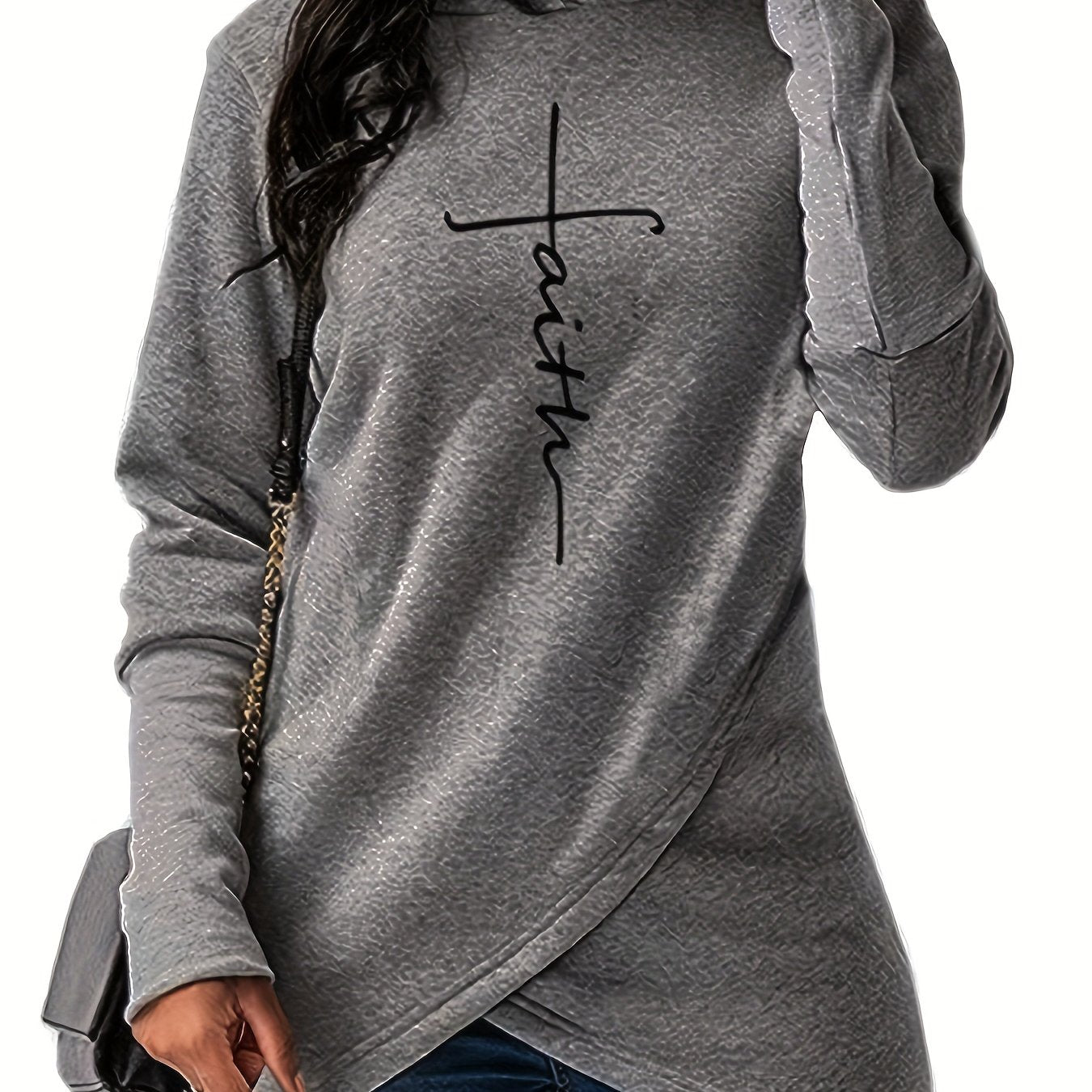 Faith Plus Size Women's Christian Pullover Hooded Sweatshirt claimedbygoddesigns