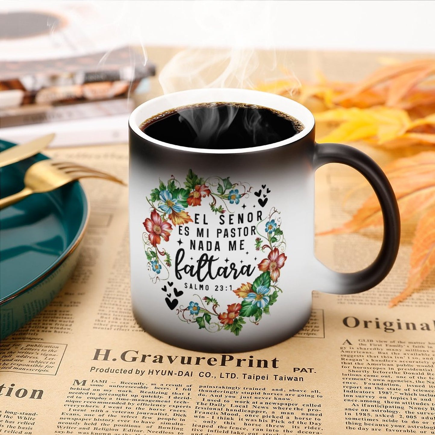 Salmo 23:1 El Senor Es Mi Pastor Nada Me Faltara Spanish Christian Color Changing Mug (Dual-sided)