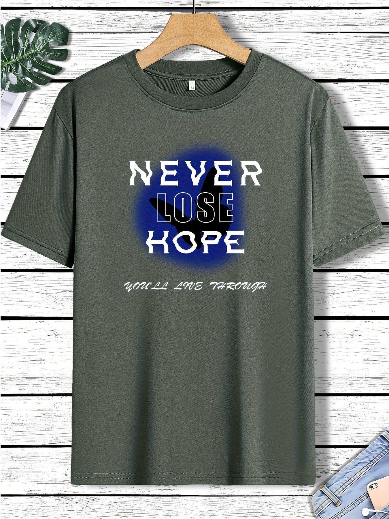 Never Lose Hope You'll Live Through Men's Christian T-shirt claimedbygoddesigns