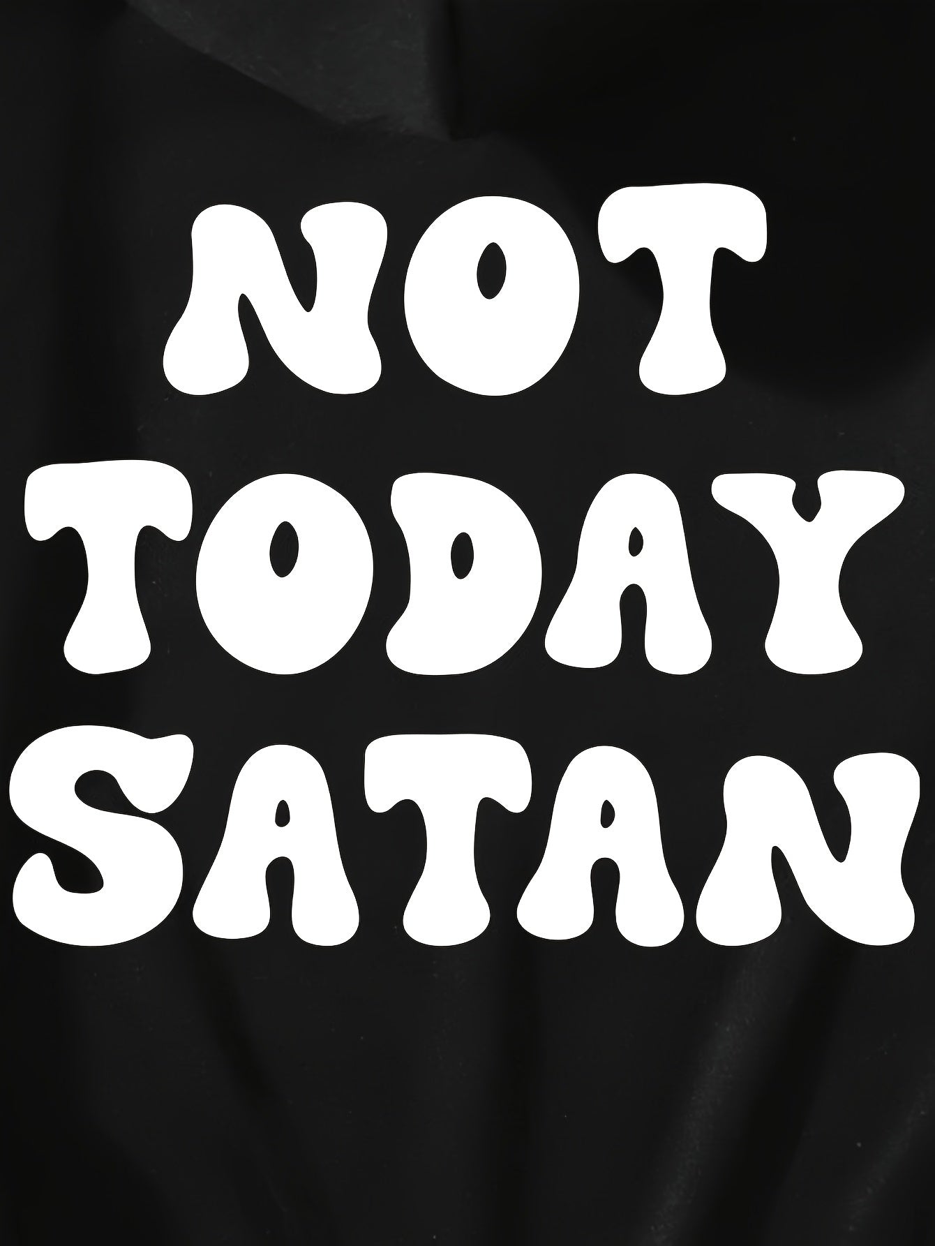 Not Today Satan Women's Christian Pullover Hooded Sweatshirt claimedbygoddesigns