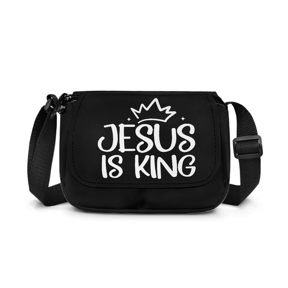 Jesus Is King Christian Kids Flap Crossbody Bag