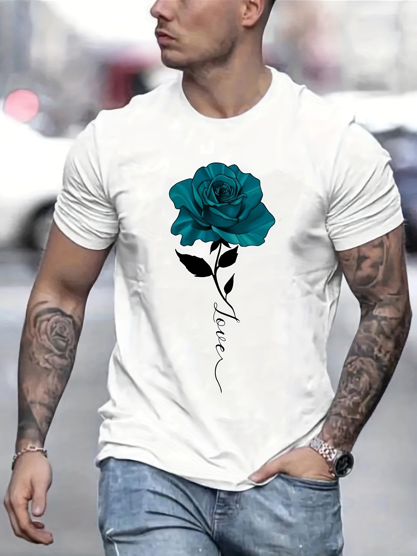 Faith Hope Love Men's Christian T-shirt claimedbygoddesigns