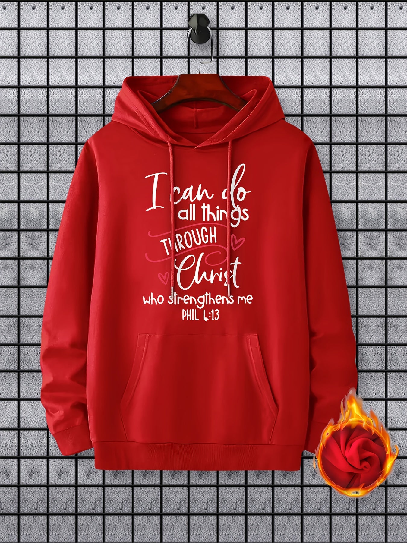 I Can Do All Things Through Christ Unisex Christian Pullover Hooded Sweatshirt claimedbygoddesigns