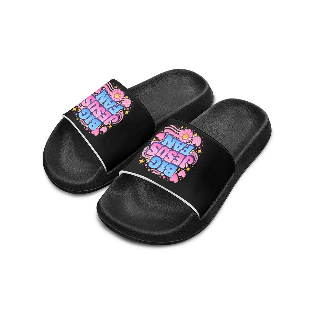 Big Jesus Fan Christian Children’s Sandals - ClaimedbyGodDesigns
