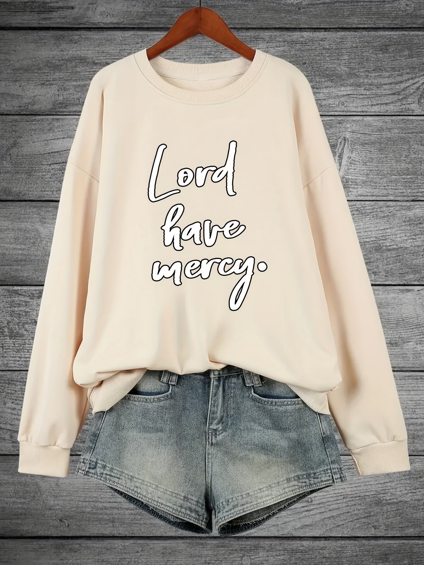 Lord Have Mercy Plus Size Women's Christian Pullover Sweatshirt claimedbygoddesigns