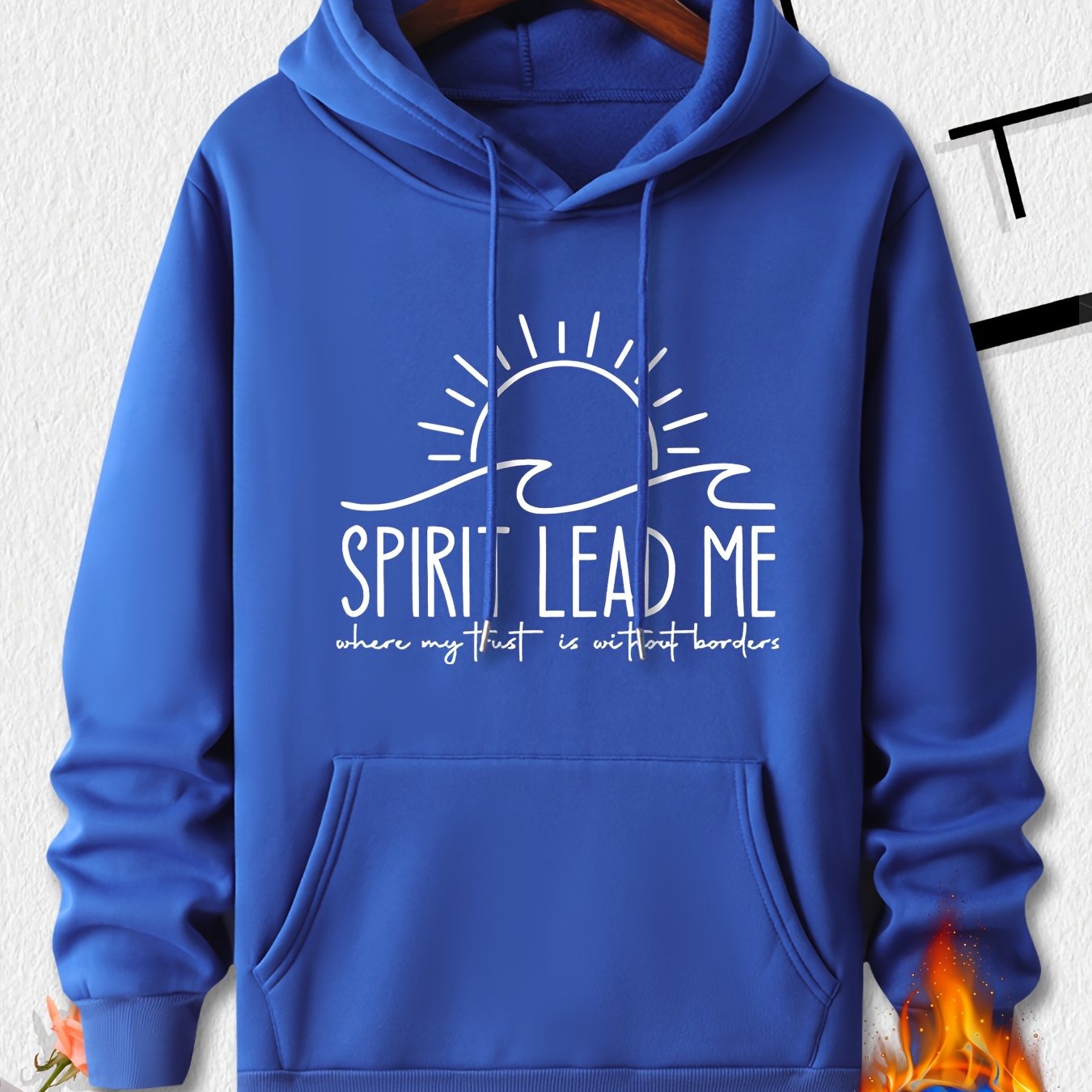 Spirit Lead Me Men's Christian Pullover Hooded Sweatshirt claimedbygoddesigns