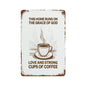 Grace and Coffee Christian Rusted Vintage Metal Wall Art Tin Sign-11.8"x7.9"/ 30x20cm