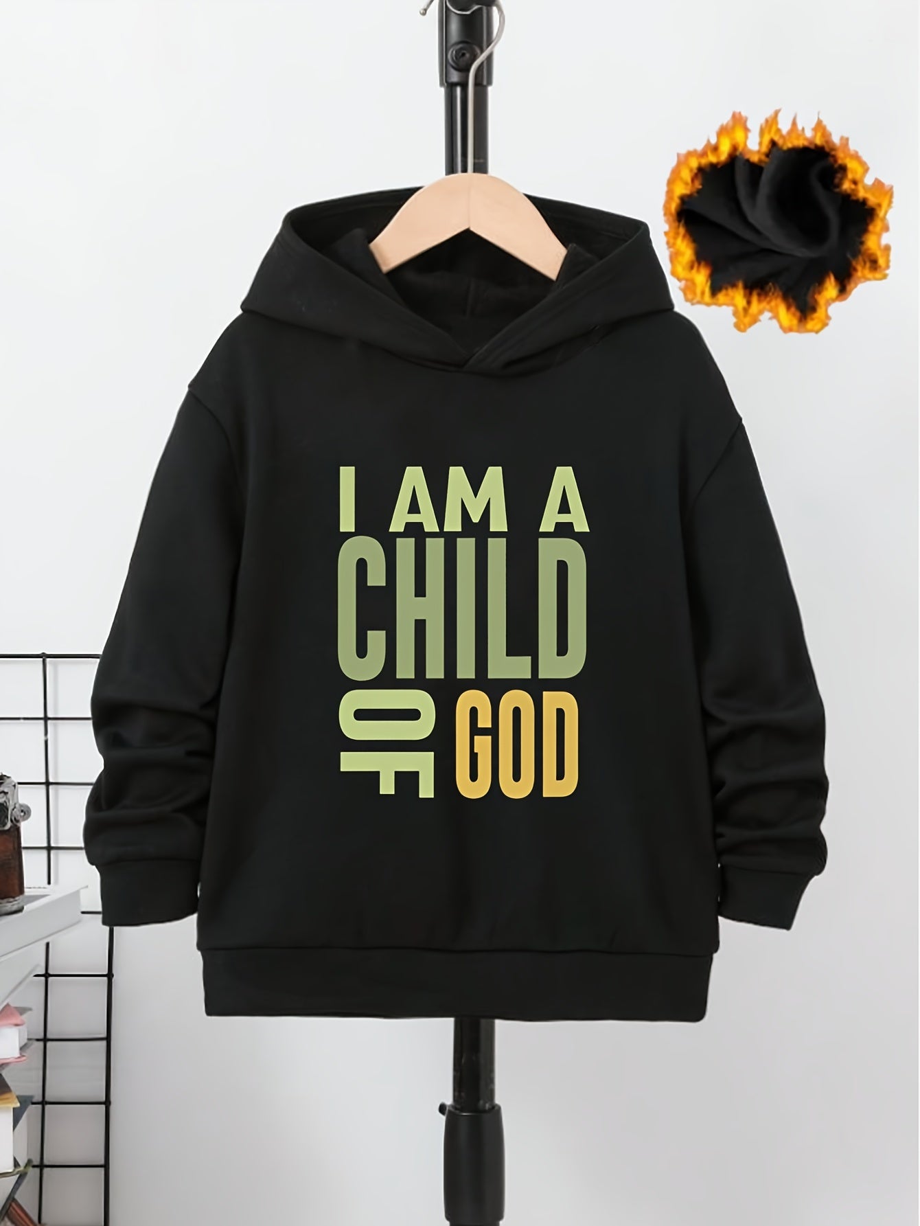 I AM A CHILD OF GOD Youth Christian Pullover Hooded Sweatshirt claimedbygoddesigns