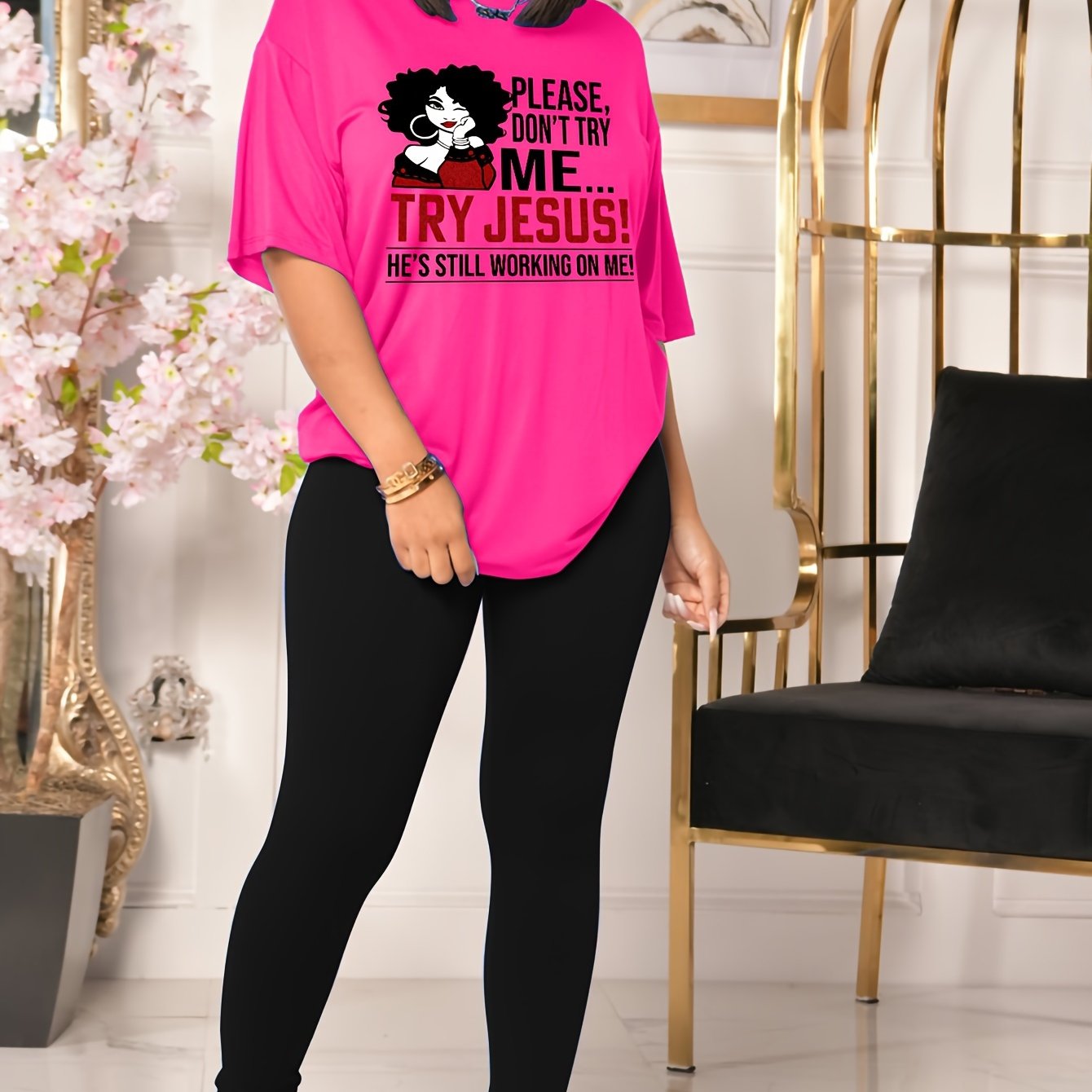 Try Jesus Women's Christian Casual Outfit claimedbygoddesigns
