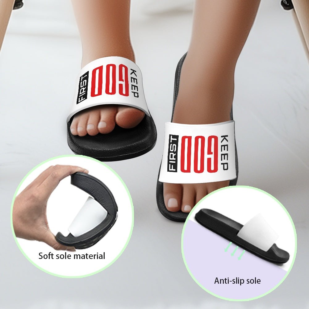 Keep Him First Christian Children's Sandals - ClaimedbyGodDesigns