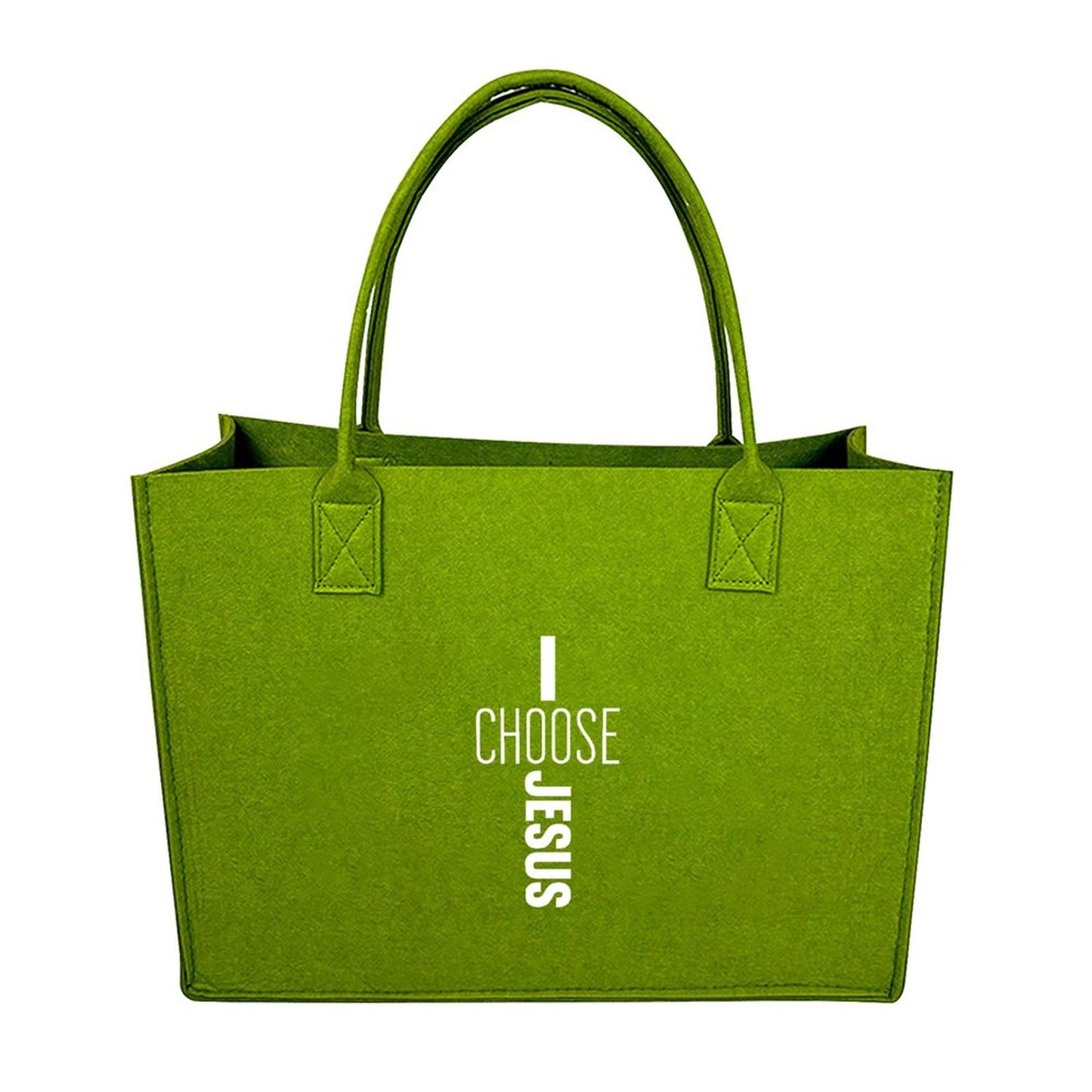 I Choose Him Christian Felt Bag