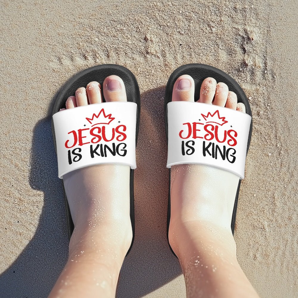 He Is King Christian Children's Sandals - ClaimedbyGodDesigns