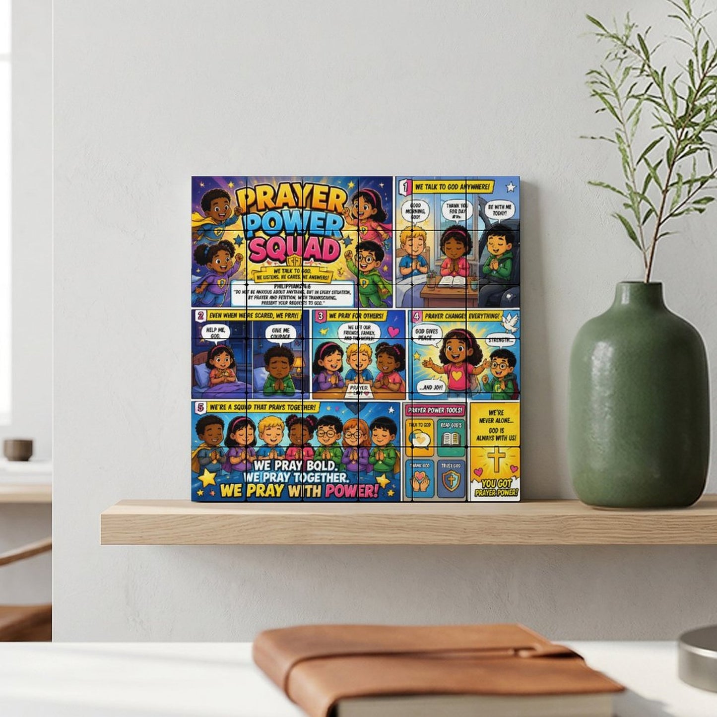 Prayer Power Squad – Building Block Puzzle Ornament - ClaimedbyGodDesigns
